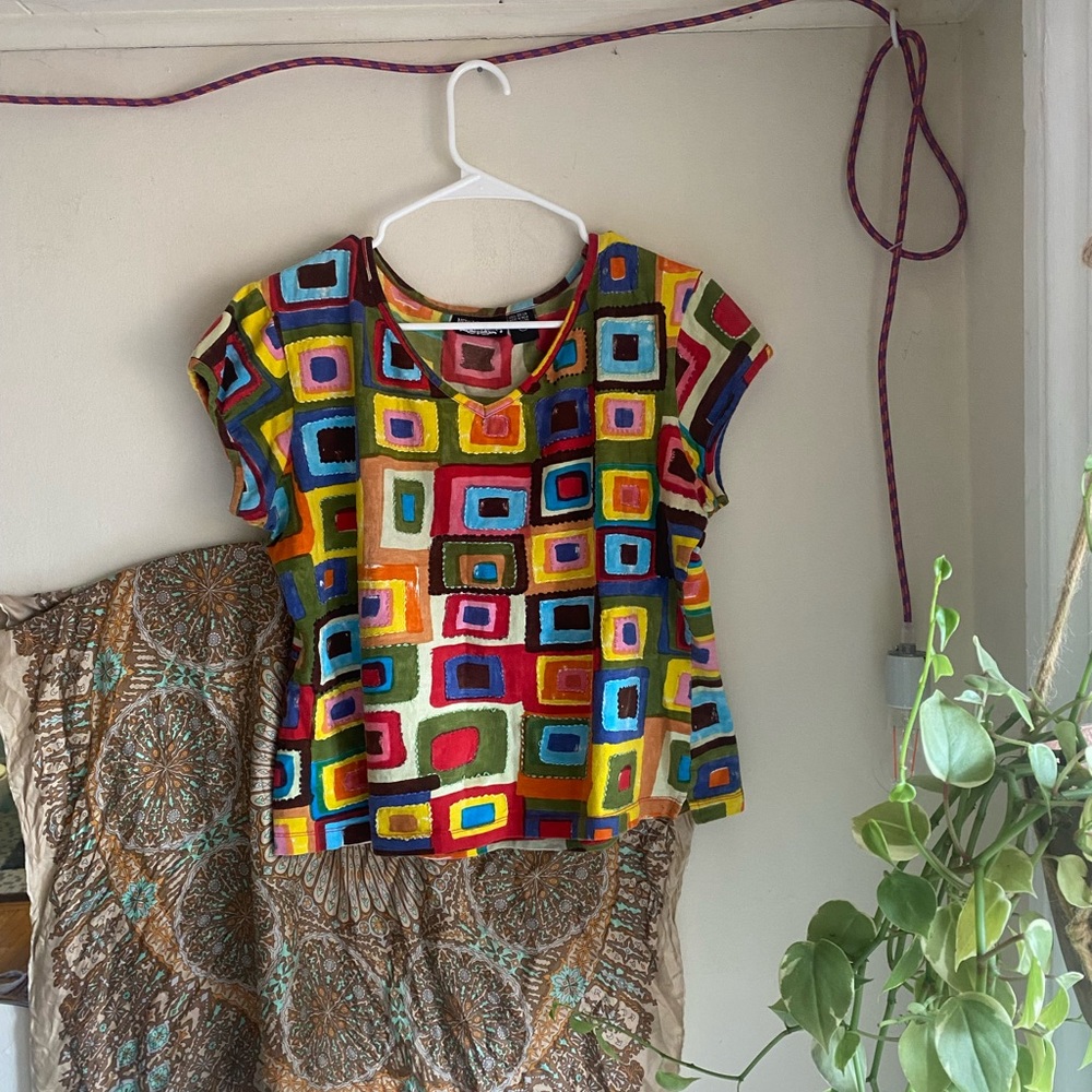 Funky rainbow top